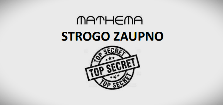 Matematično tekmovanje Strogo zaupno